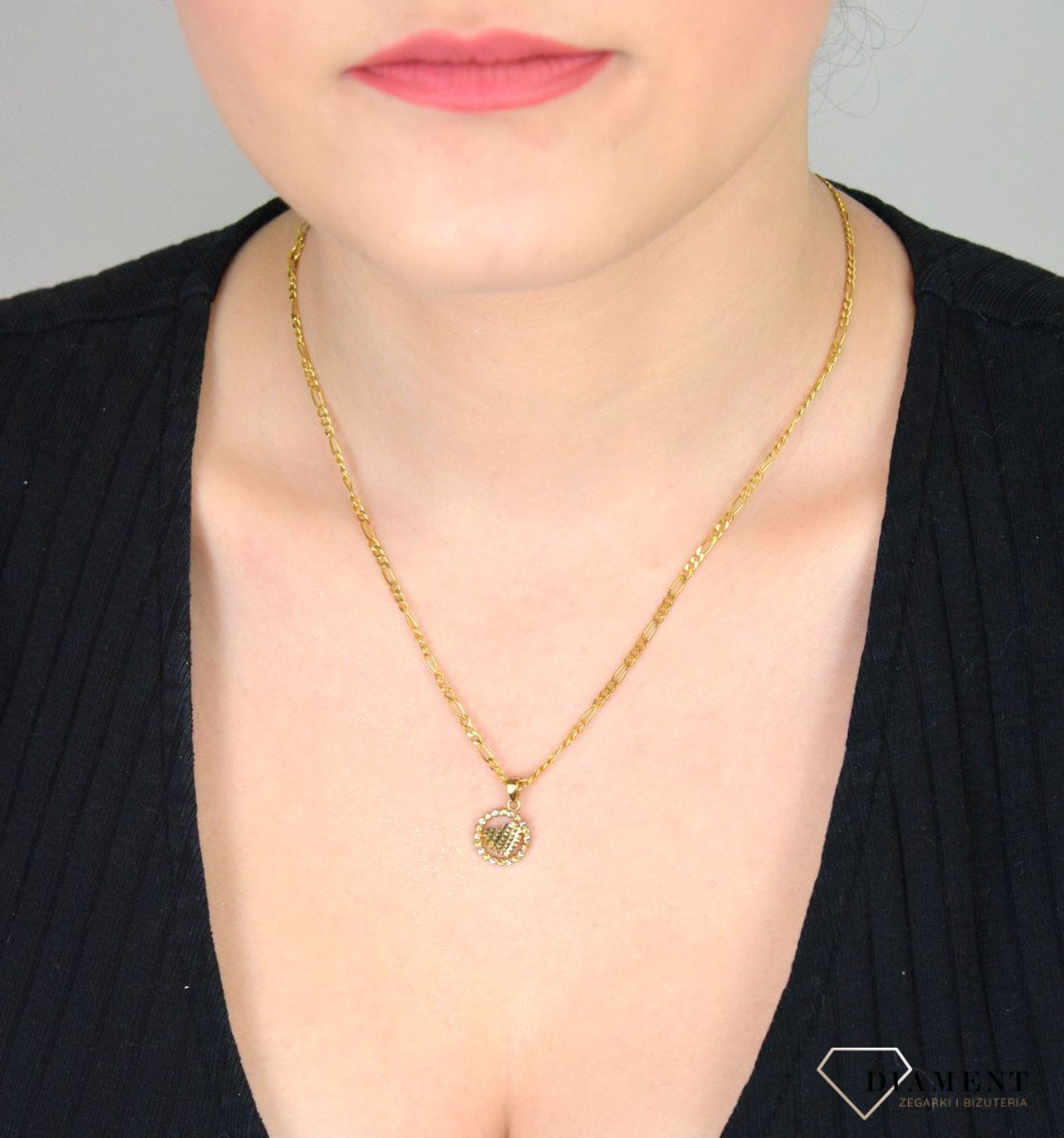 Złota zawieszka 375 serduszko w kółeczku ZA 6870 375. Złota zawieszka damska. Złota zawieszka serce próby 375. Złota zawieszka damska. Wisiorek serce z cyrkoniami. Złota zawieszka na prezent..jpg